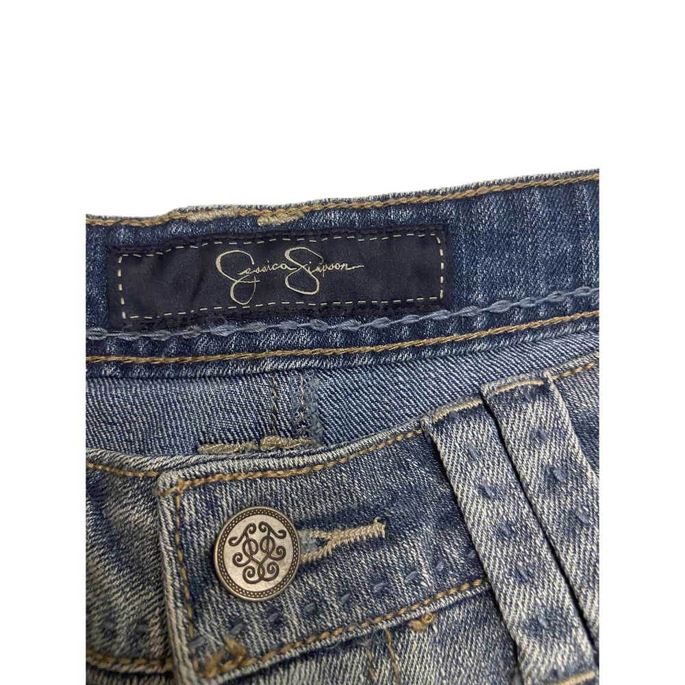 Jessica Simpson Size 30 Faded Denim Capri Pants Forever Low Rise‎ Cropped - Picture 6 of 7